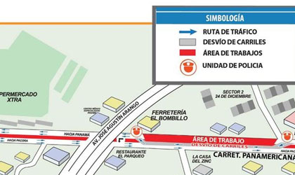 Suspenden temporalmente la circulacin en un tramo de la Carretera Panamericana por parte del Metro de Panam
