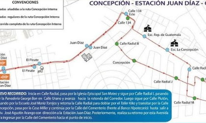 MiBus anuncia cambio de rutas Concepcin-Jos Agustn Arango- Los Pueblos a partir del lunes