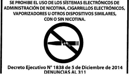 Los avisos de no fumar debern incluir cigarrillos electrnicos