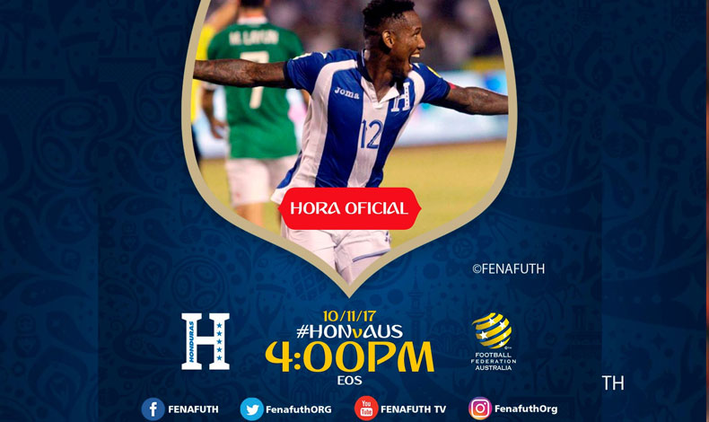 Revelan la hora del partido entre Honduras - Australia