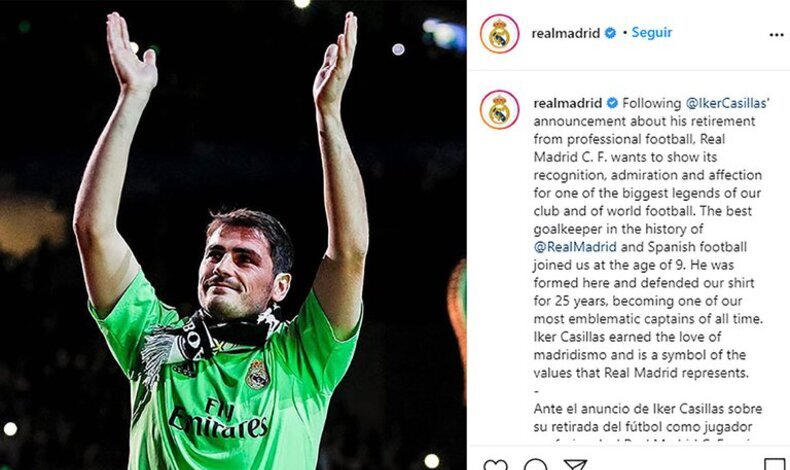 Iker Casillas confirma su retiro del futbol tras ms de un ao sin actividad