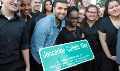 Jencarlos Canela Way, un orgullo para Jean Carlos Canela