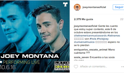 Joey Montana en los Latin American Music Awards