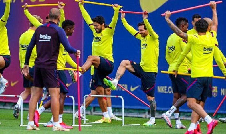 Messi ya entrena en grupo en el Barcelona podra enfrentar al Mallorca