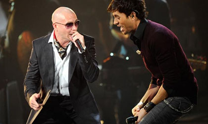 Pitbull y Enrique Iglesias en American Airlines Arena, en Miami
