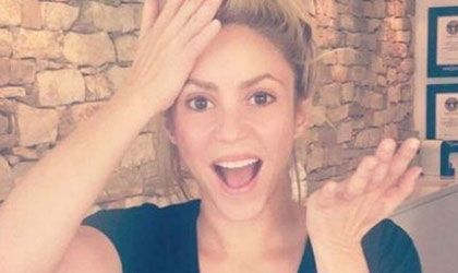 Shakira celebra el xito de Chantaje