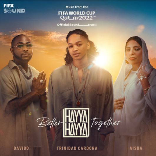 Trinidad Cardona se une a Davido y Aisha en el tema Hayya Hayya (Better Together), el primer sencillo Oficial de la Copa del Mundo Qatar