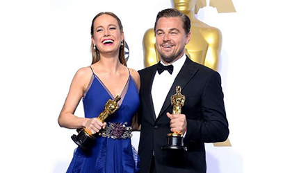 Leonardo DiCaprio y Brie Larson presentarn la gala de los scar 2017