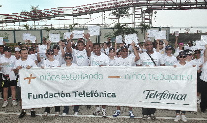 Telefnica se une a la  Gran caminata por el Da Internacional contra el trabajo infantil