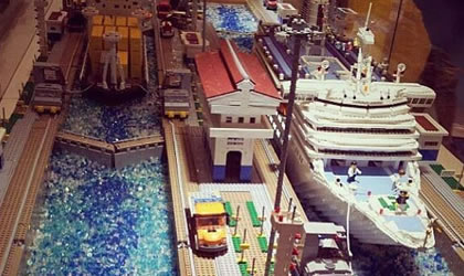 El Canal de Panam hecho a punta de LEGO