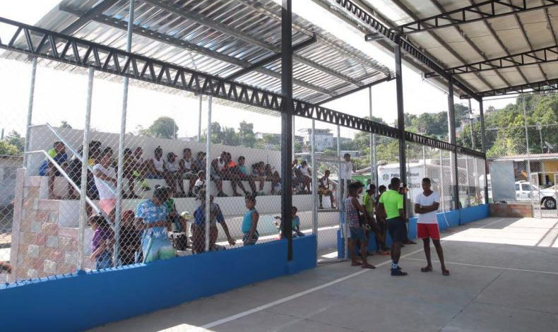 Inauguran cancha deportiva en San Miguelito