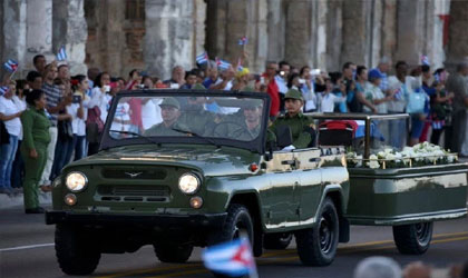Inicia caravana de cuatro das con las cenizas de Fidel Castro
