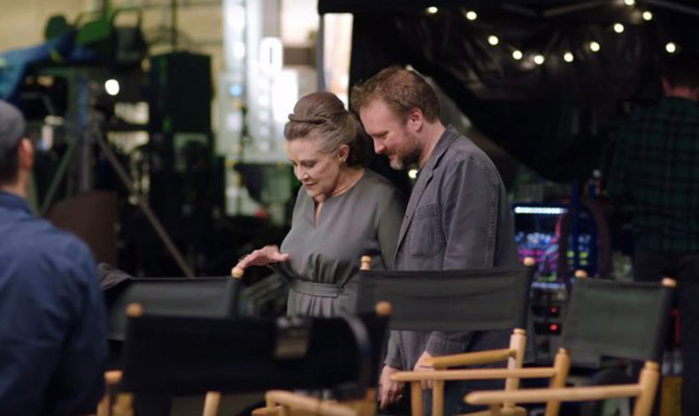 Rian Johnson habla sobre la participacin de Carrie Fisher en The Last Jedi