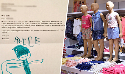 Gap atiende las quejas de una nia de 5 aos que quiere ropa de dinosaurios