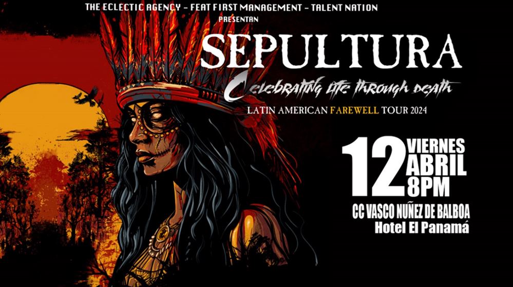 SEPULTURA hace parada en Panam durante su gira de despedida Celebrating Life Through Death