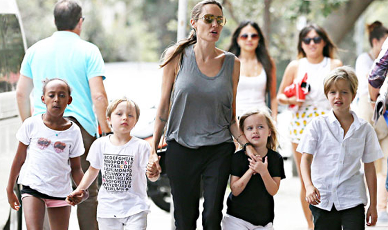 Los hijos de Angelina Jolie quieren a su pap de vuelta en casa