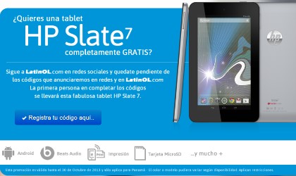 Participa y llvate GRATIS tu Tablet Hewlett Packard en LatinOL