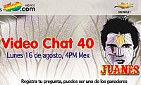 Participa en el primer VideoChat 40 con Juanes
