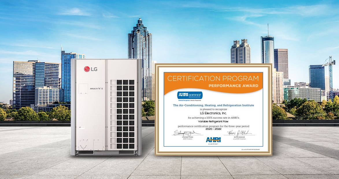 LG Electronics ha ganado el Premio al Desempeo del Instituto de Aire Acondicionado, Calefaccin y Refrigeracin por VI consecutivo