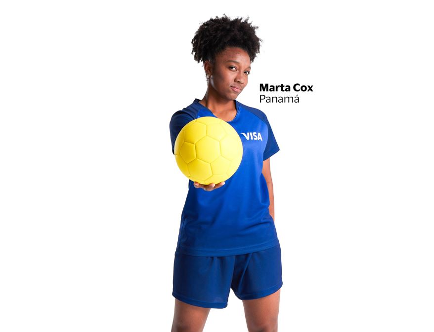 La futbolista panamea Marta Cox se une al programa Team Visa a 100 Das de la Copa Mundial Femenina de la FIFA