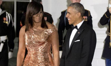Michelle Obama deslumbra en la ltima cena de Estado