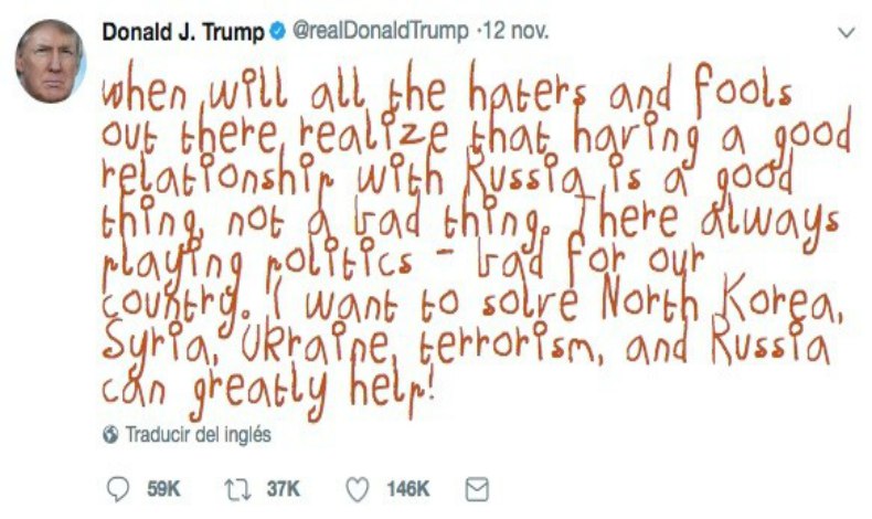 Esta extensin hace que los tweets de Trump parezcan escritos por un nio
