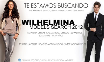 Wilhelmina Models Search 2012, apertura de inscripciones