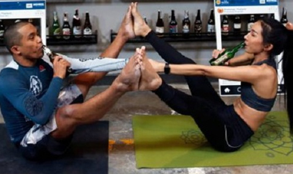 'Yoga beer': La nueva tendencia del yoga
