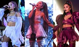 Ariana Grande casi pierde el equilibrio durante concierto