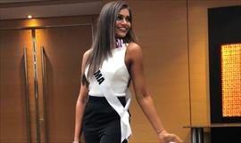 Laura de Sanctis llev dos cuadros para la subasta benfica del Miss Universo