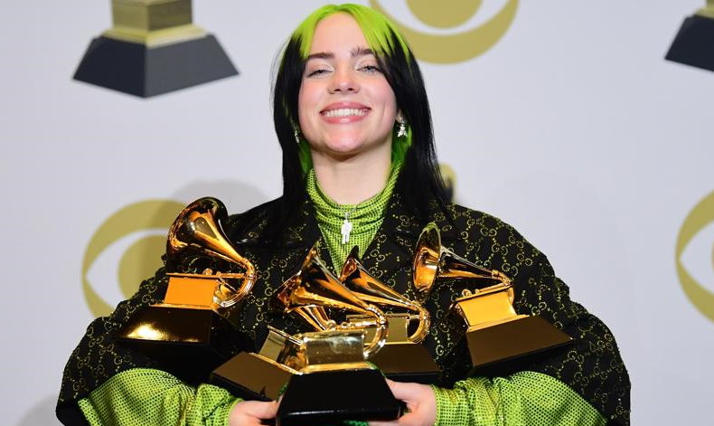 Billie Eilish dudo de su talento al ganar los 10 Grammys