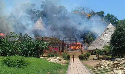 Incendiadas cinco casas de la comunidad indgena Ember Ker