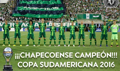 Chapecoense es proclamado campen de la Sudamericana-2016