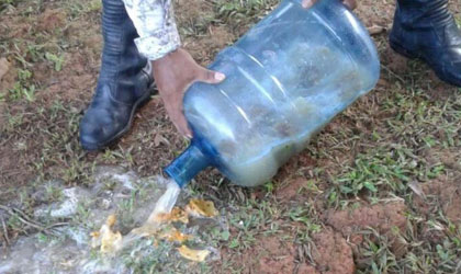 Logran destruir tanque lleno de chicha fermentada