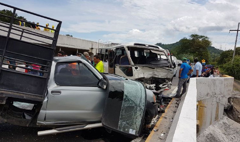 El da de ayer  se registr fuerte choque en la va interamericana