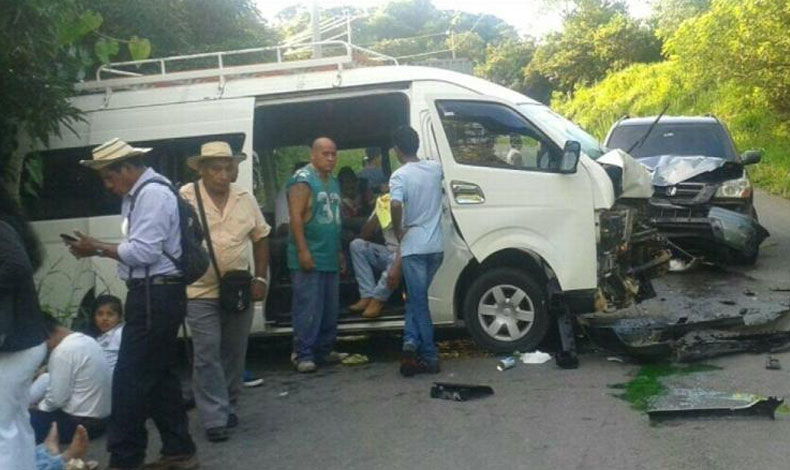 En dos accidentes de trnsito resultan heridas 15 personas