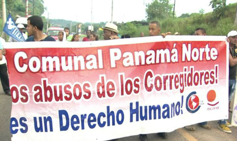 Protesta cierra va en Panam Norte