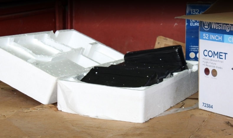 Logran detectar 13 paquetes con droga que estaban dentro de cajas de abanicos