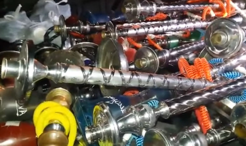 Decomisan 30 Narguiles en operativo realizado en Bella Vista y Calidonia