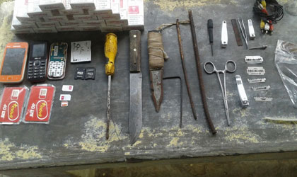 Operativo efectuado por agentes Policiales encuentran de todo en el Centro Penitenciario de Dbora