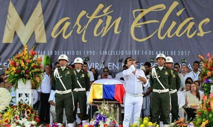 Emotiva despedida a Martn Elas, hijo de Diomedes Daz