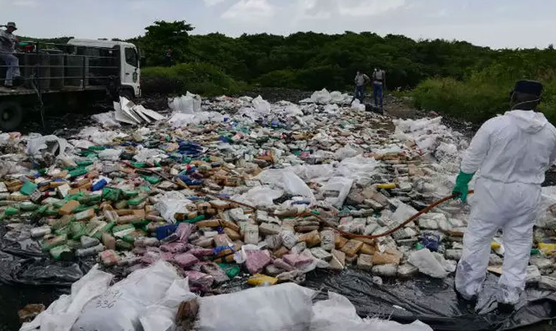Queman 62 toneladas de droga en La Chorrera