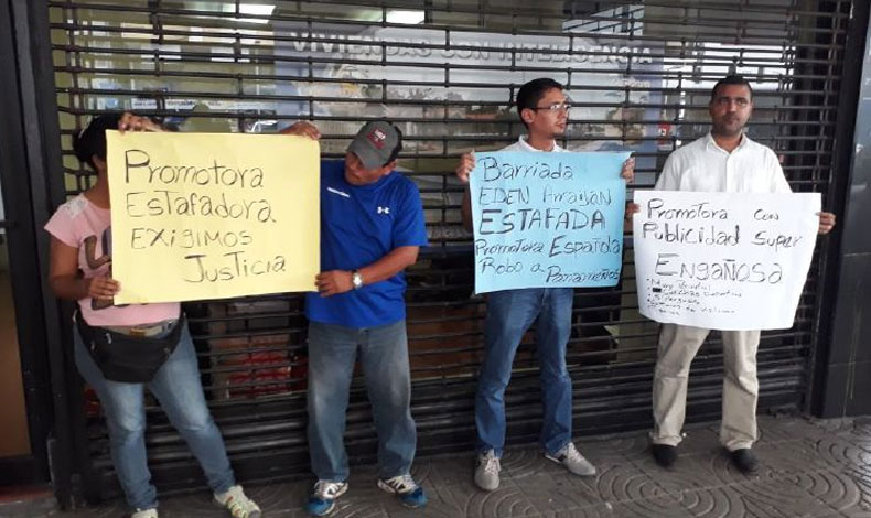 Habitantes de Edn protestan frente a empresa promotora