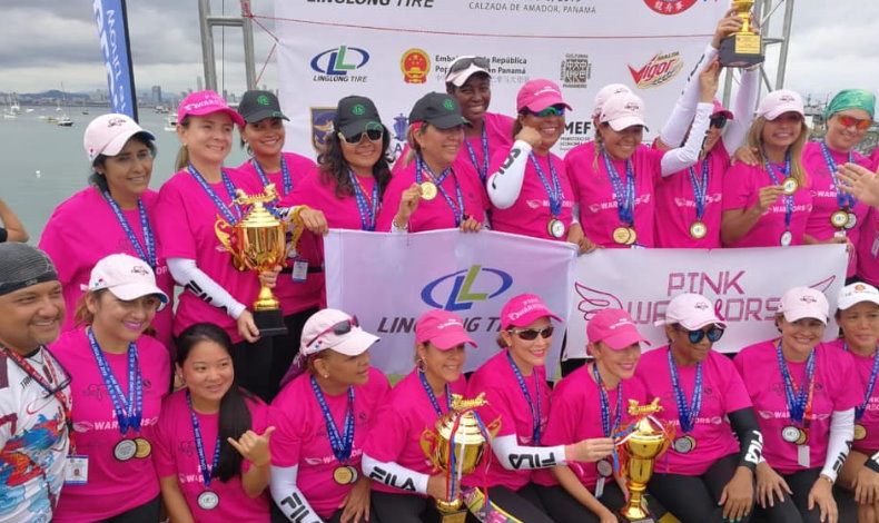 En el mes de la Cinta Rosada, FILA patrocina al equipo de bote de dragn  femenino Pink Warriors