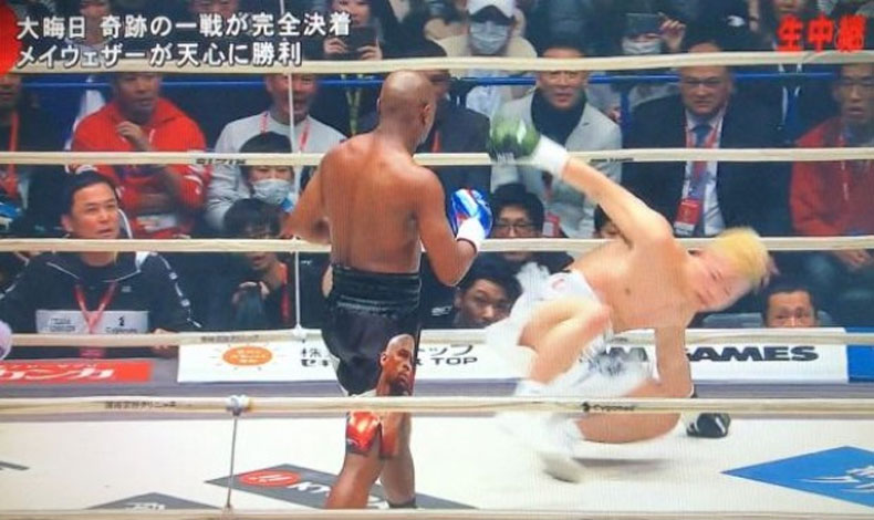 Floyd Mayweather noque en el primer round al japons Tenshin Nasukawa