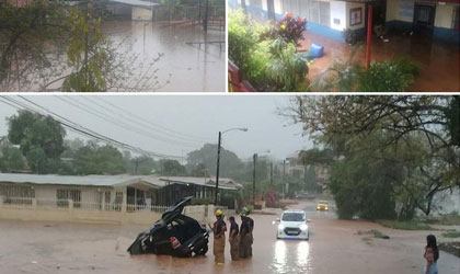 Se registraron inundaciones en el primer aguacero de la temporada