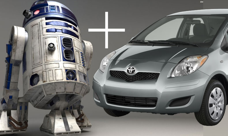 Mira lo que ocurre cuando fusionamos a A2R2 con un Toyota Yaris