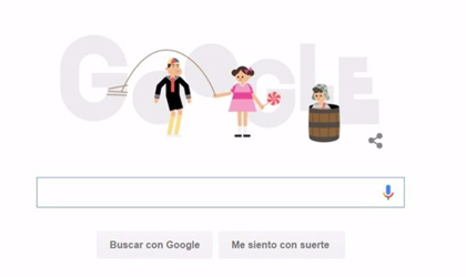 Google le dedica un doodle a los 45 aos de transmisin del Chavo del 8