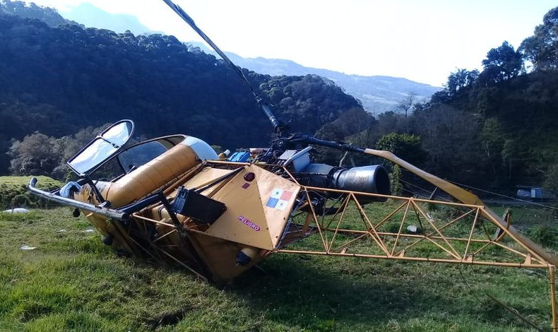 Tres heridos en caída de helicóptero Cerro Punta