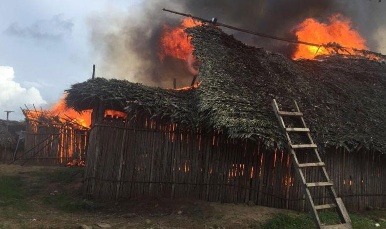 Tras incendio en la comunidad de Cangandi, autoridades envan ayuda humanitaria